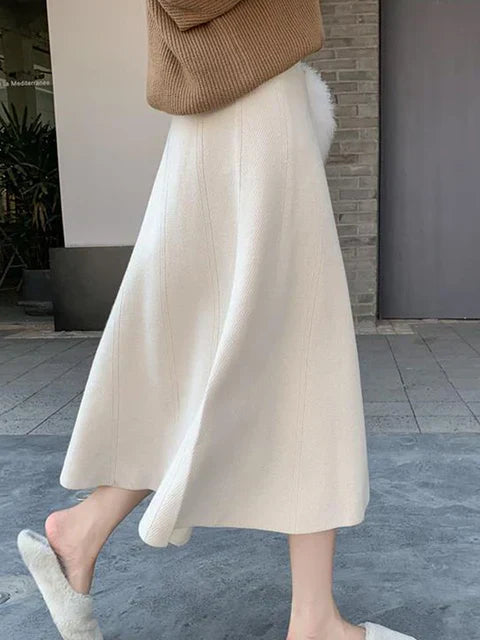 Chic Knitted Maxi Skirt