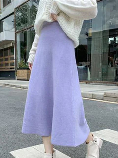 Chic Knitted Maxi Skirt
