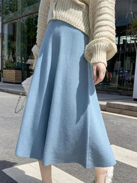 Chic Knitted Maxi Skirt
