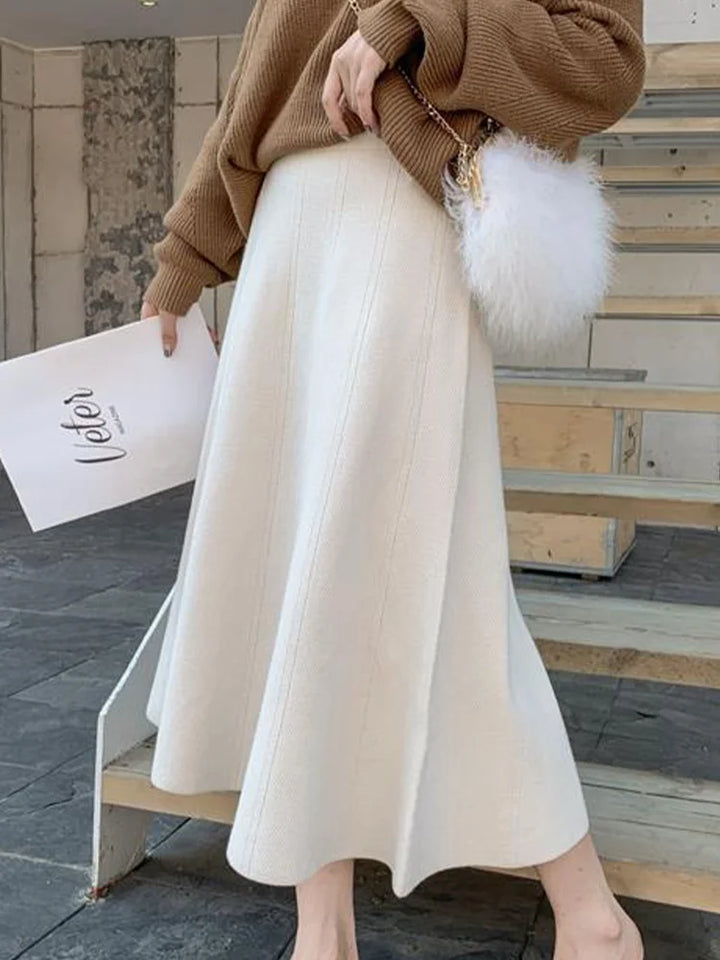 Chic Knitted Maxi Skirt