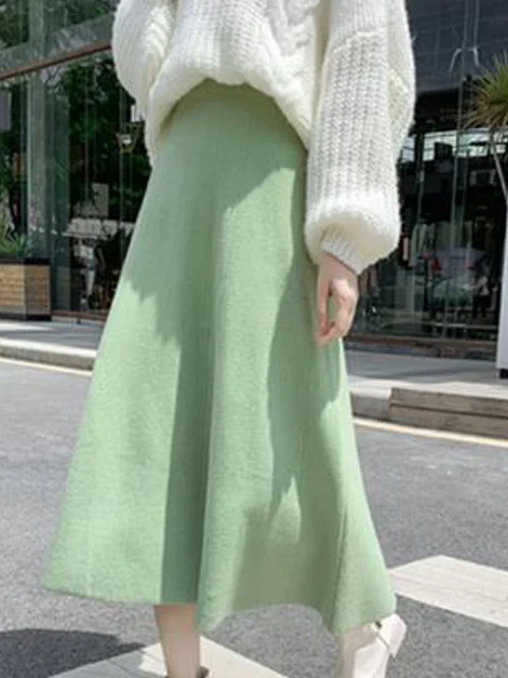 Chic Knitted Maxi Skirt