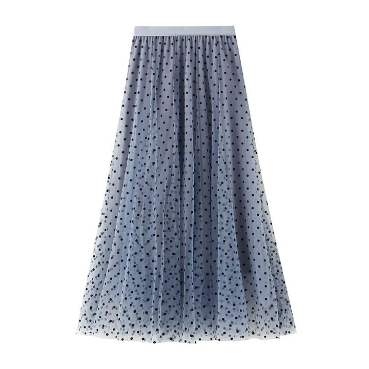 Chic Dotted Maxi Skirt