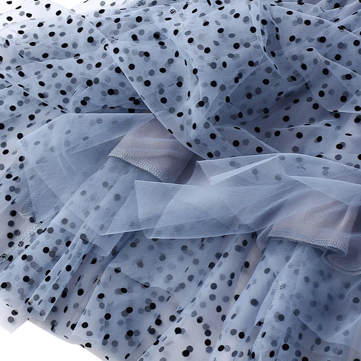 Chic Dotted Maxi Skirt