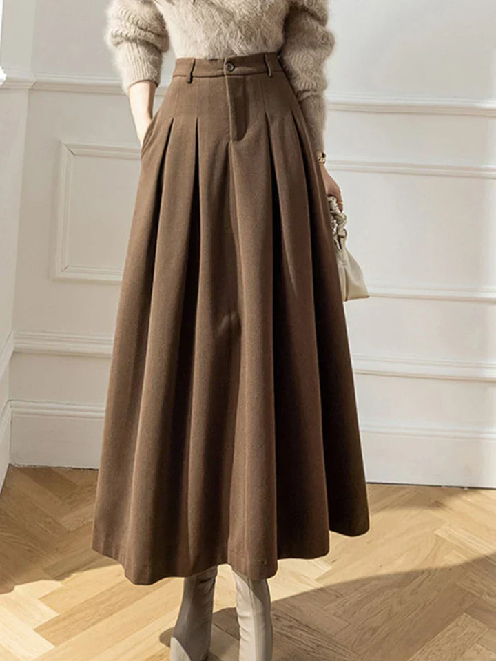 Delightfully Flared A-line Pleated Skirt