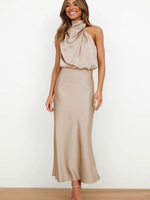 Luxurious Silk Satin Dress by Zara