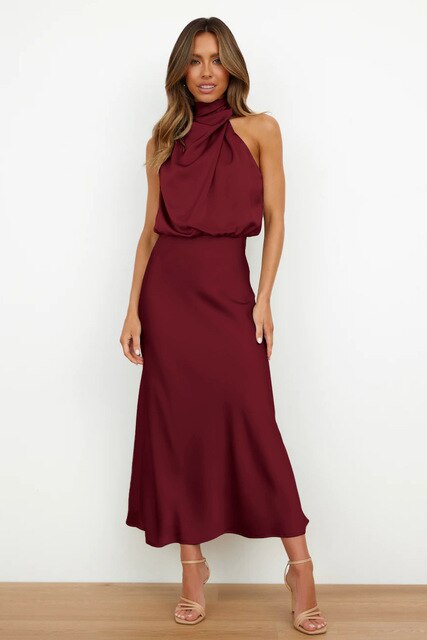 Luxurious Silk Satin Dress by Zara