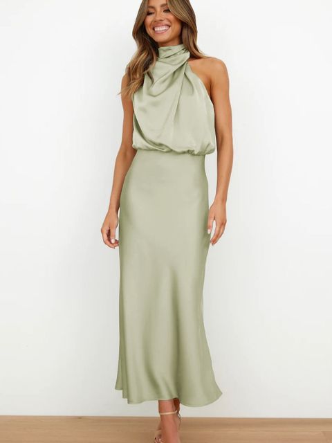 Luxurious Silk Satin Dress by Zara
