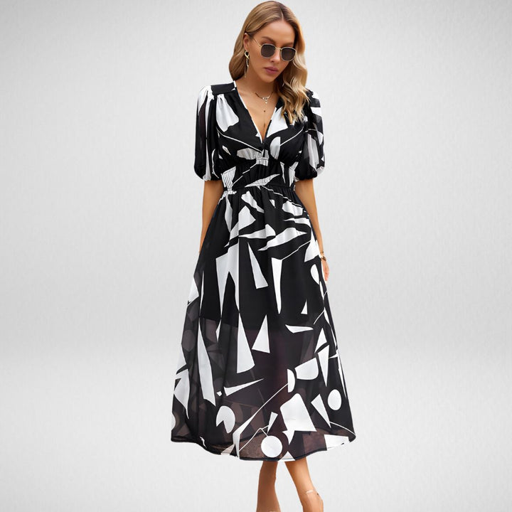 Stunning V-Neck Elegant Dress for Any Occasion