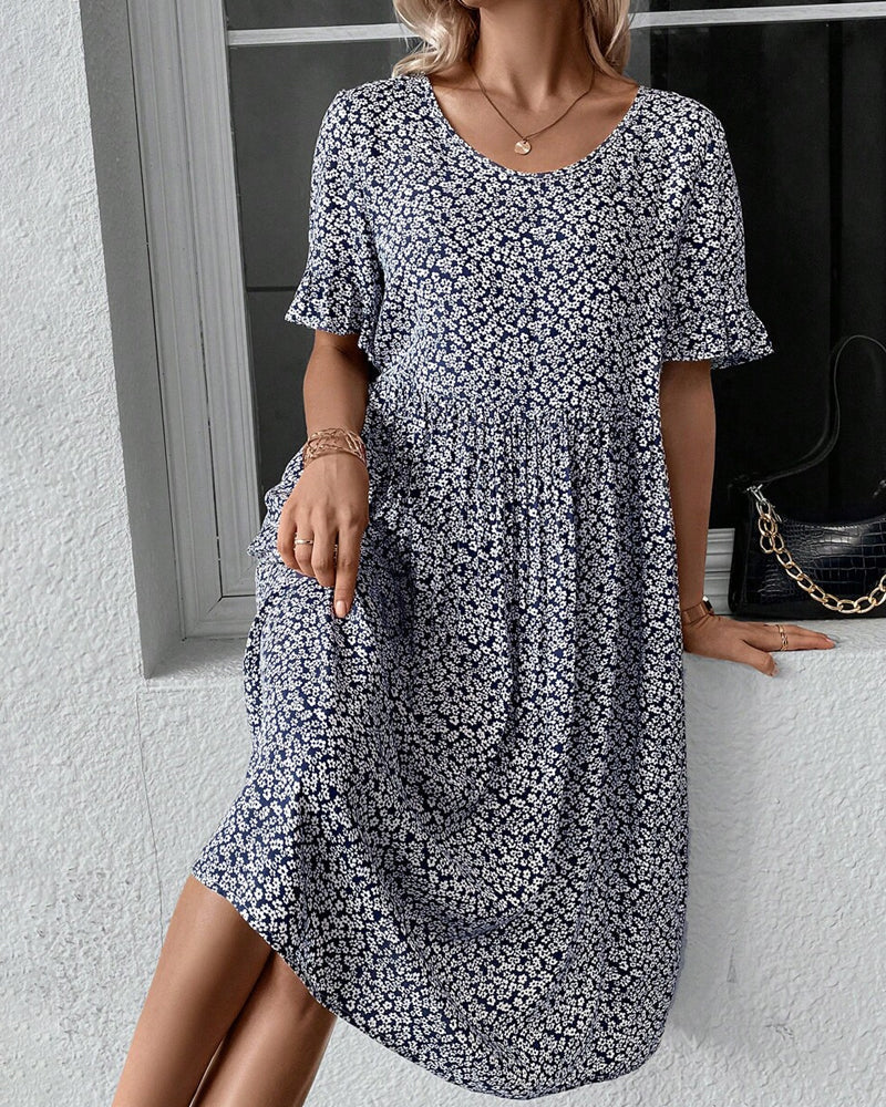 Chic Floral Midi Dress for Effortless Elegance