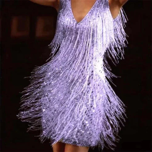 Stunning V-Neck Glamour Evening Gown