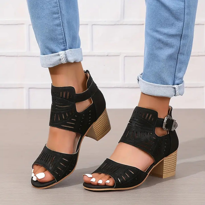 Chic Women's Sandals Featuring a Fashion-Forward Thick Heel