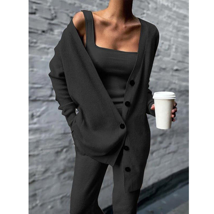 Cozy Knit Three-Piece Outfit for Ultimate Comfort