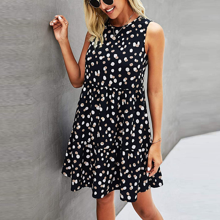 Delightfully Stylish Mini Dress with Fun Dots