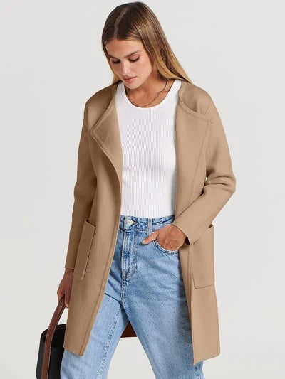 Chic and Cozy Lapel Coatigan