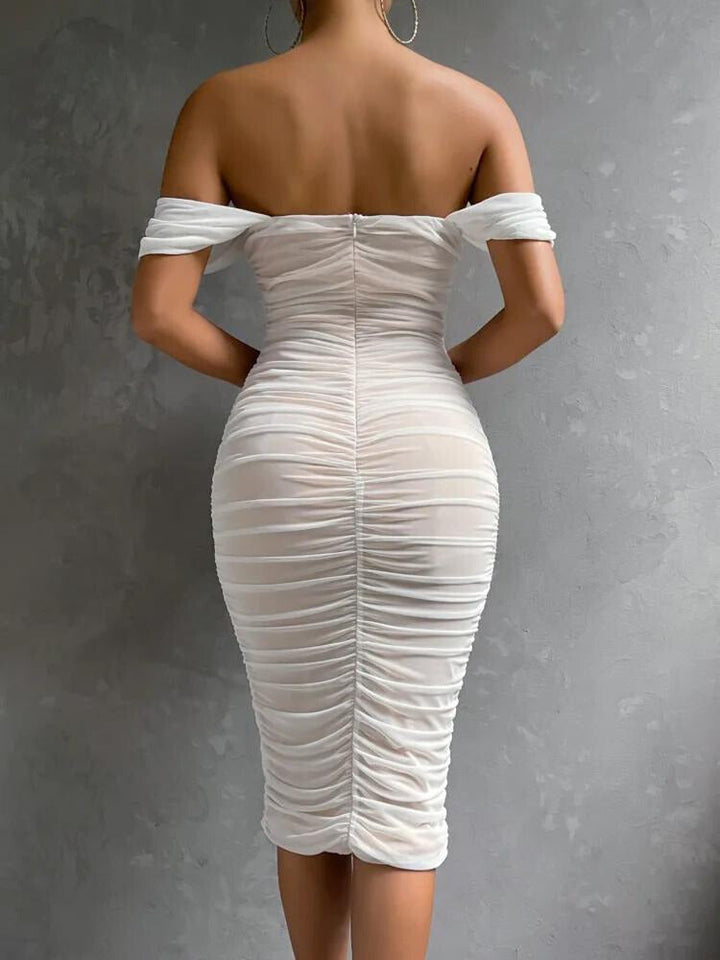 Exquisite Midi Dress Featuring Graceful Ruffles