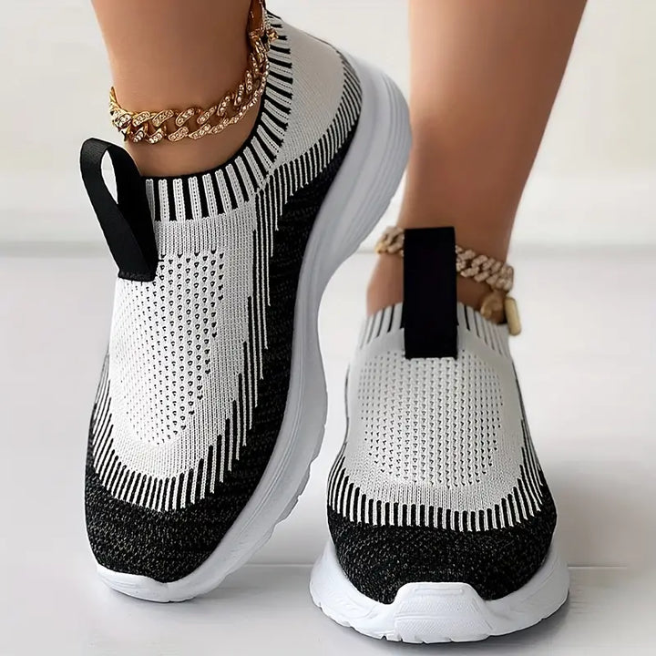 Chic Knitted Sneakers for Women - Perfect for Effortless Casual Style
