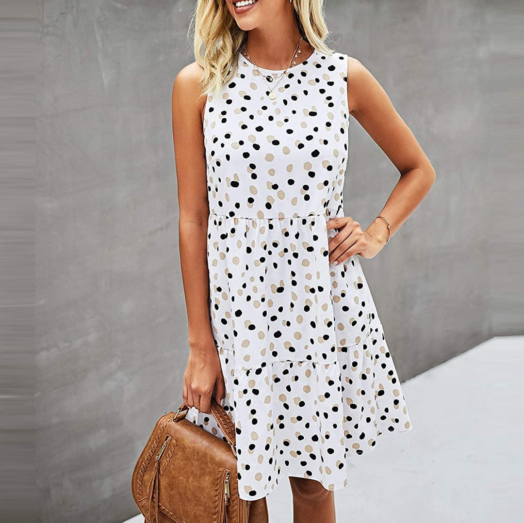 Delightfully Stylish Mini Dress with Fun Dots