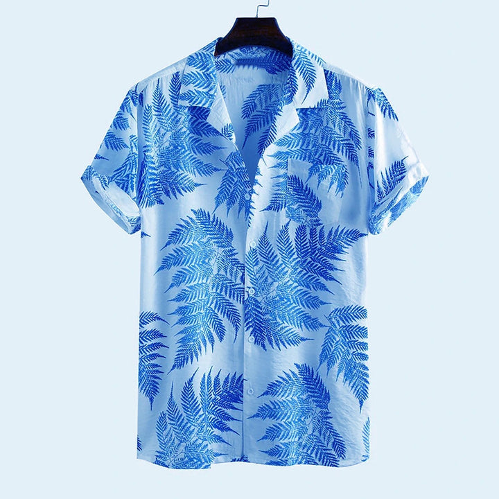 Vibrant Tropical Leaf Print Shirt