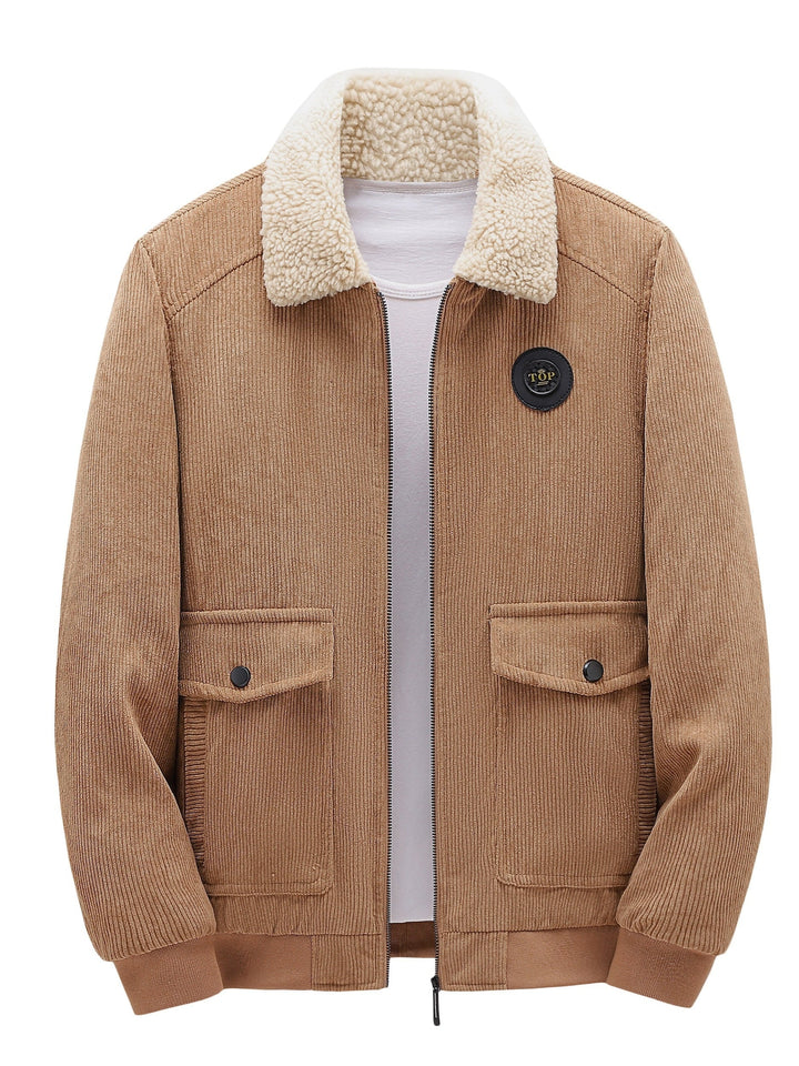 Stylish Corduroy Jacket with Multiple Pockets