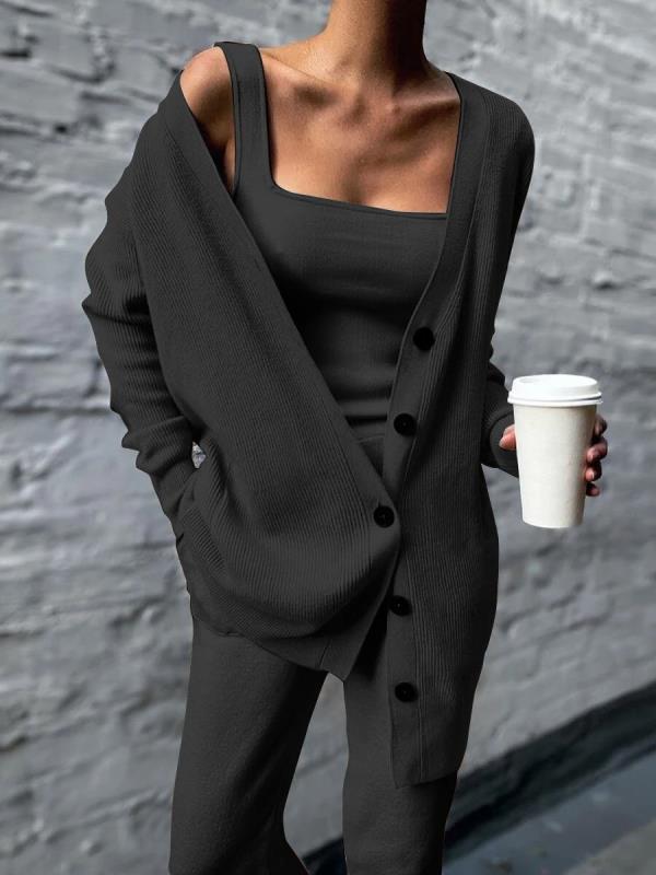 Cozy Knit Three-Piece Outfit for Ultimate Comfort