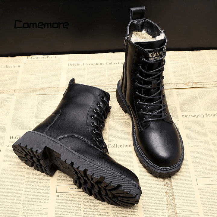 Stylish Black Leather Winter Boots for Ultimate Comfort