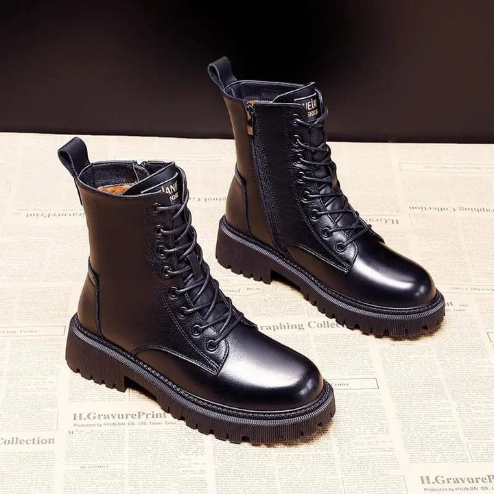 Stylish Black Leather Winter Boots for Ultimate Comfort