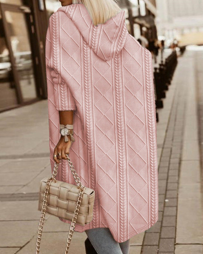 Chic Long Hooded Cardigan for Ultimate Comfort and Style