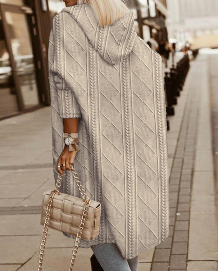 Chic Long Hooded Cardigan for Ultimate Comfort and Style