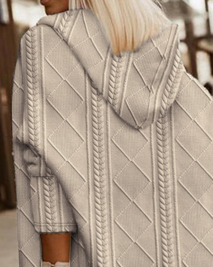 Chic Long Hooded Cardigan for Ultimate Comfort and Style