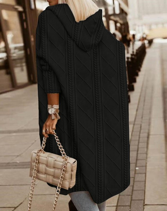 Chic Long Hooded Cardigan for Ultimate Comfort and Style