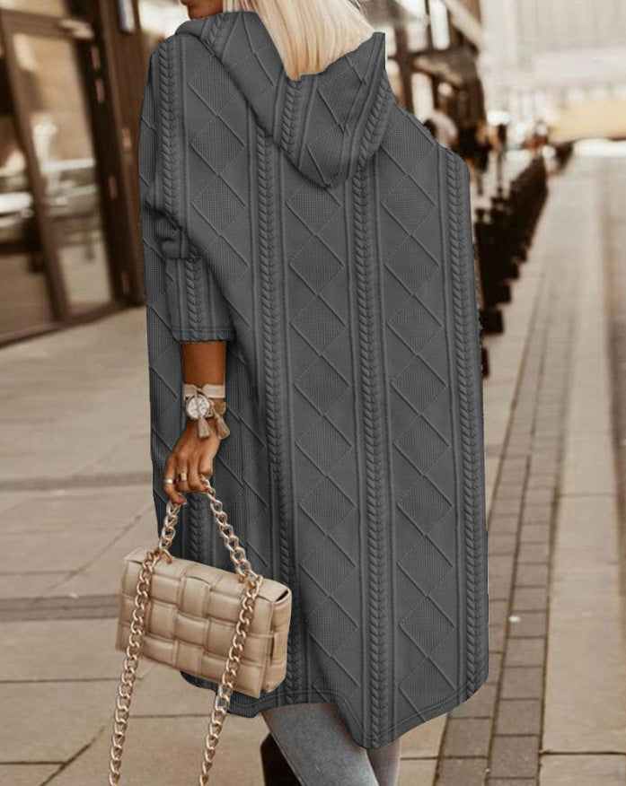 Chic Long Hooded Cardigan for Ultimate Comfort and Style