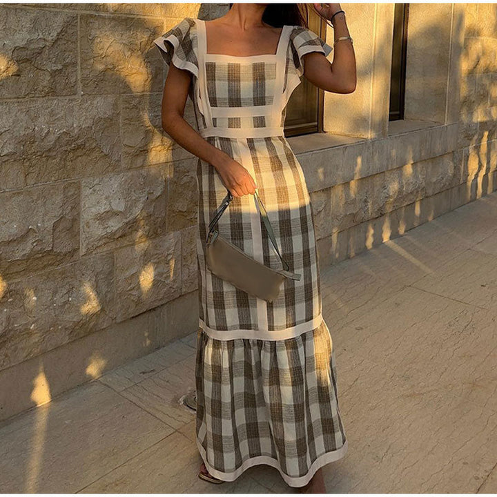 Stunning Checkered Elegance Dress