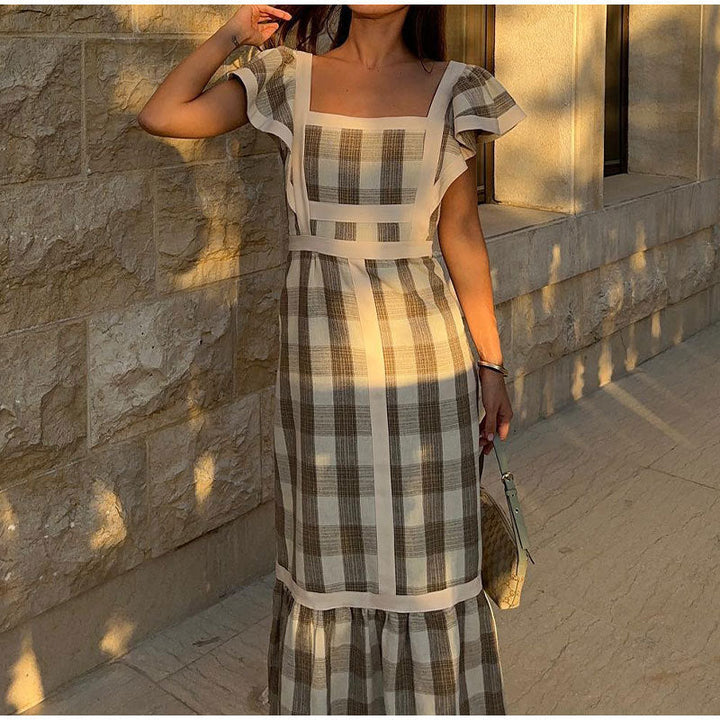 Stunning Checkered Elegance Dress