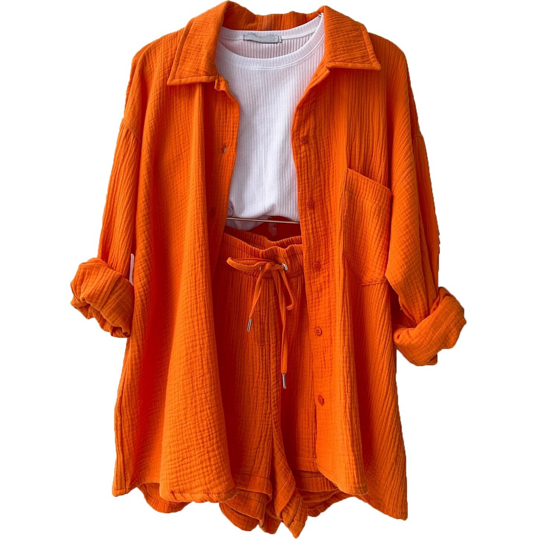 Stylish Women's Cotton Two-Piece Ensemble