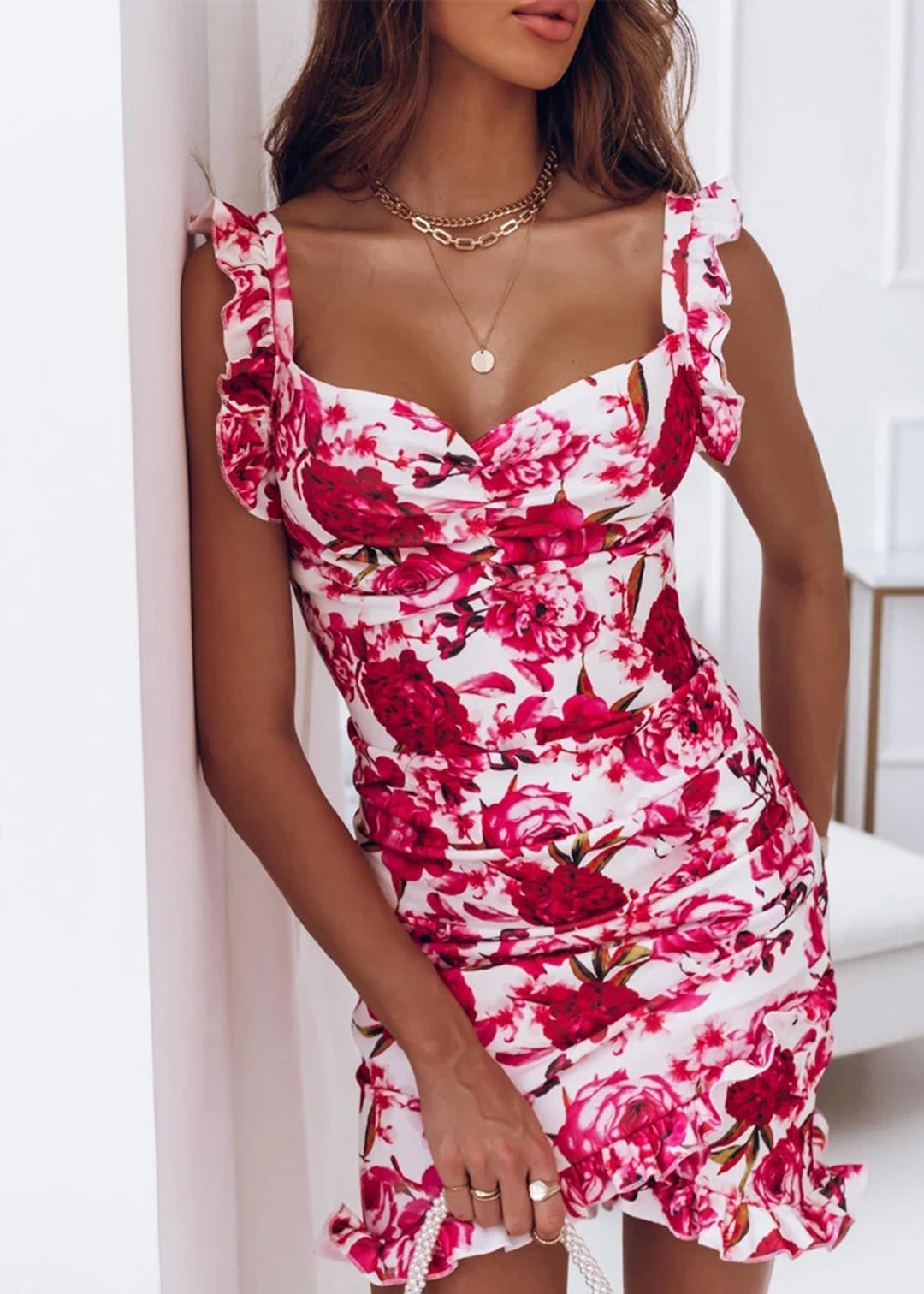 Chic Floral Mini Dress for Effortless Elegance