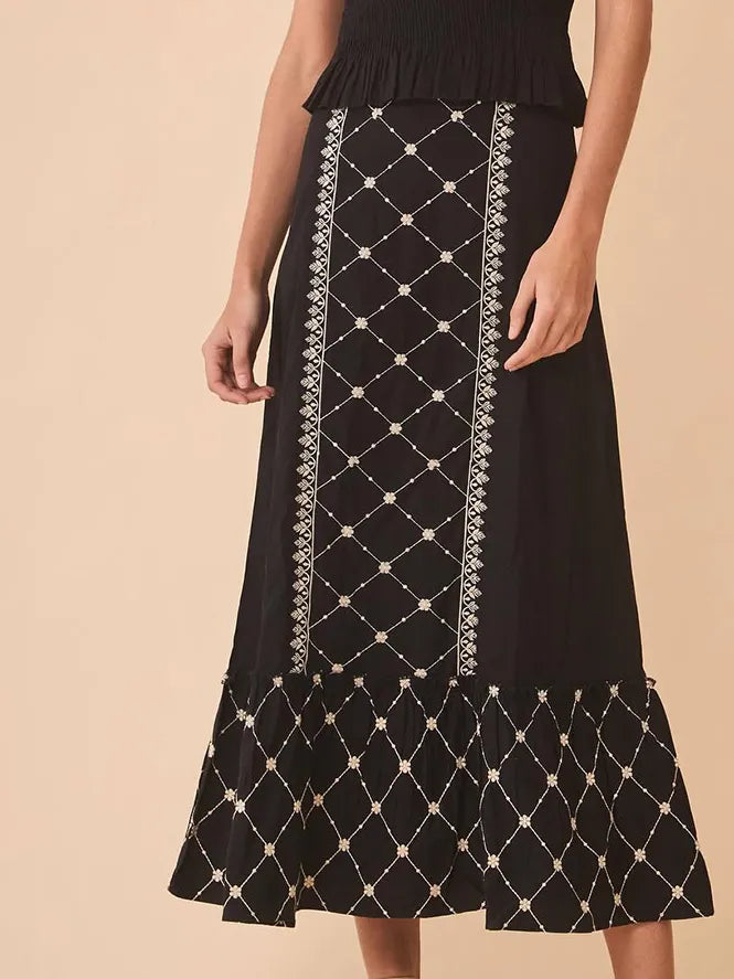 Elegant Glamour Top and Skirt Ensemble