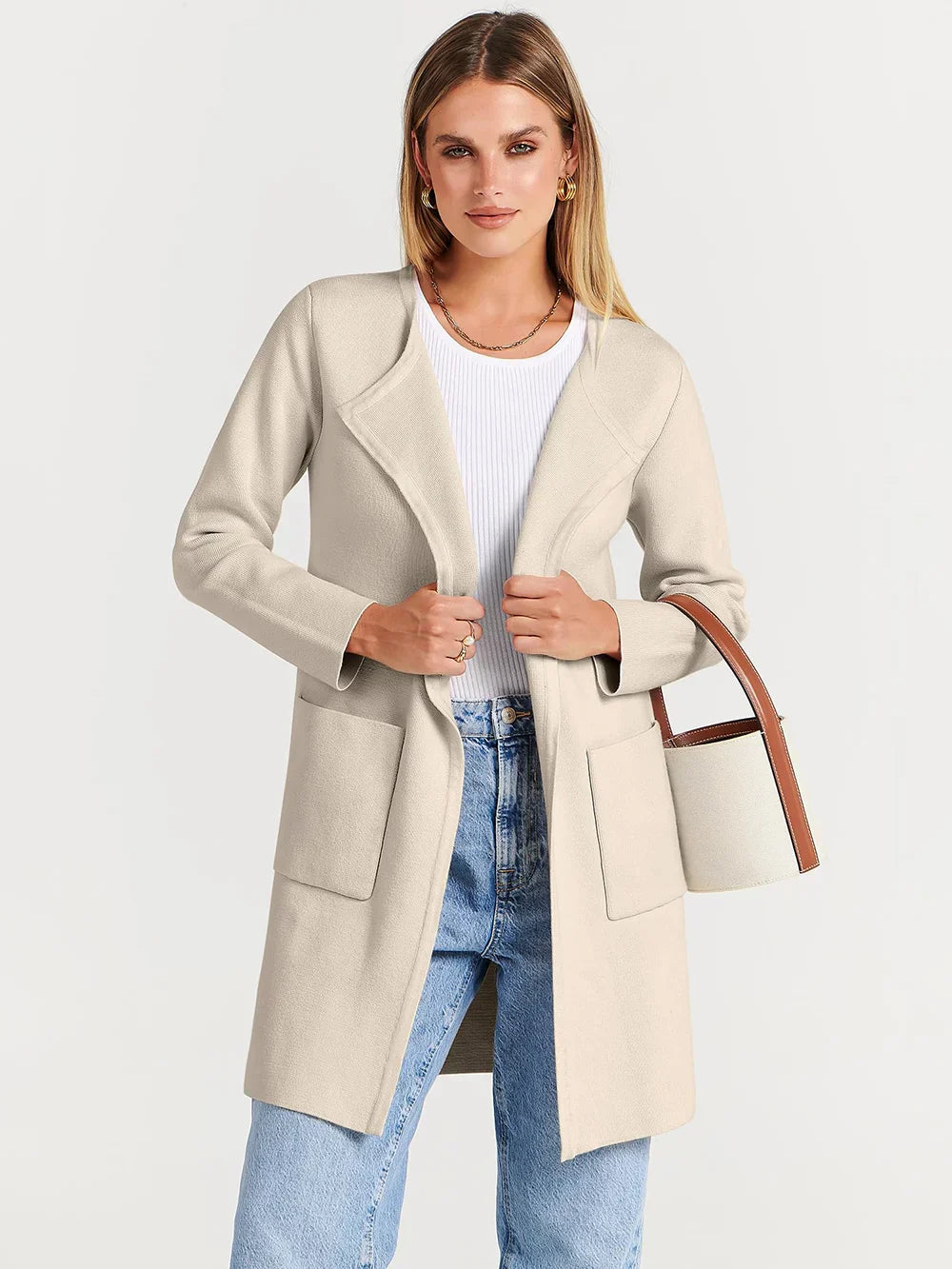 Chic and Cozy Lapel Coatigan