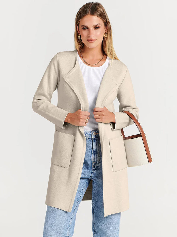 Chic and Cozy Lapel Coatigan