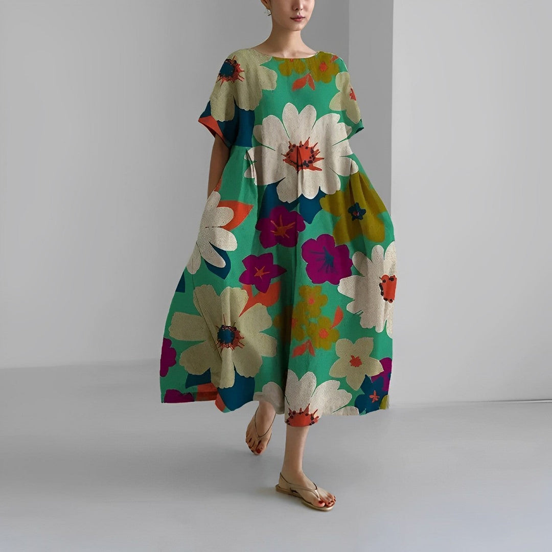 Delightfully Comfortable Floral Cotton Dress for Every Occasion