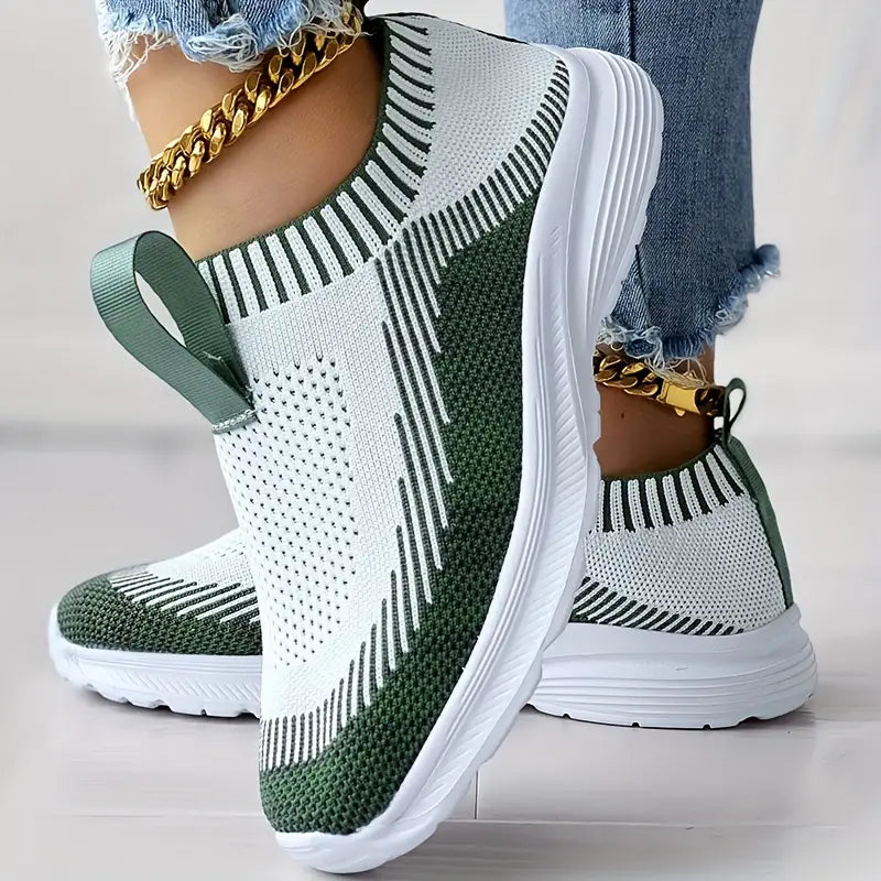 Chic Knitted Sneakers for Women - Perfect for Effortless Casual Style