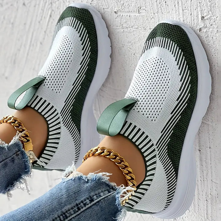 Chic Knitted Sneakers for Women - Perfect for Effortless Casual Style