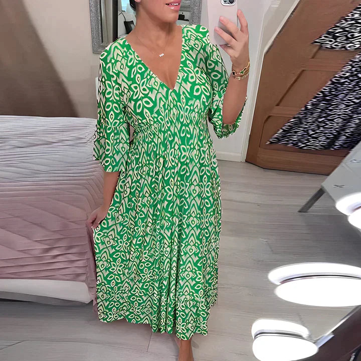Elegant High-Waisted Summer Dress