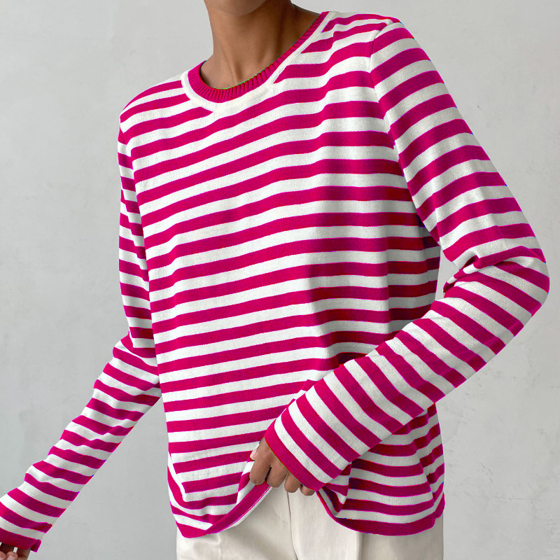 Chic Striped Knit Sweater for Cozy Style