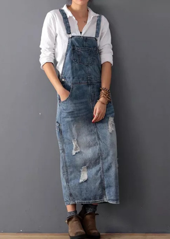 Gorgeous Denim Strappy Dress