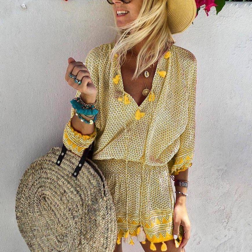 Chic V-Neck Mini Dress for Effortless Summer Style