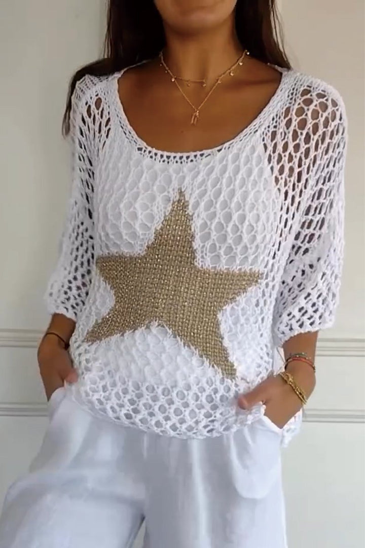 Stylish Crochet Knit Top for Effortless Elegance