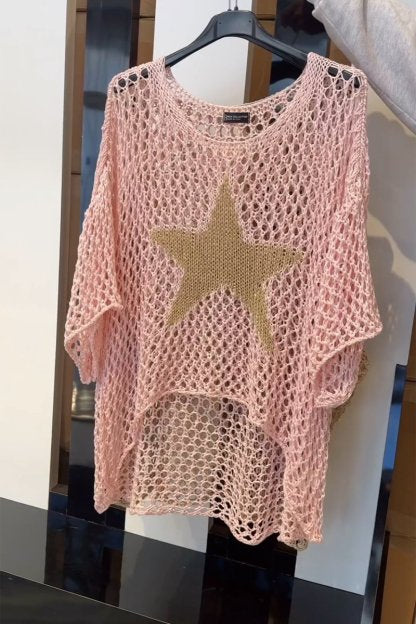 Stylish Crochet Knit Top for Effortless Elegance