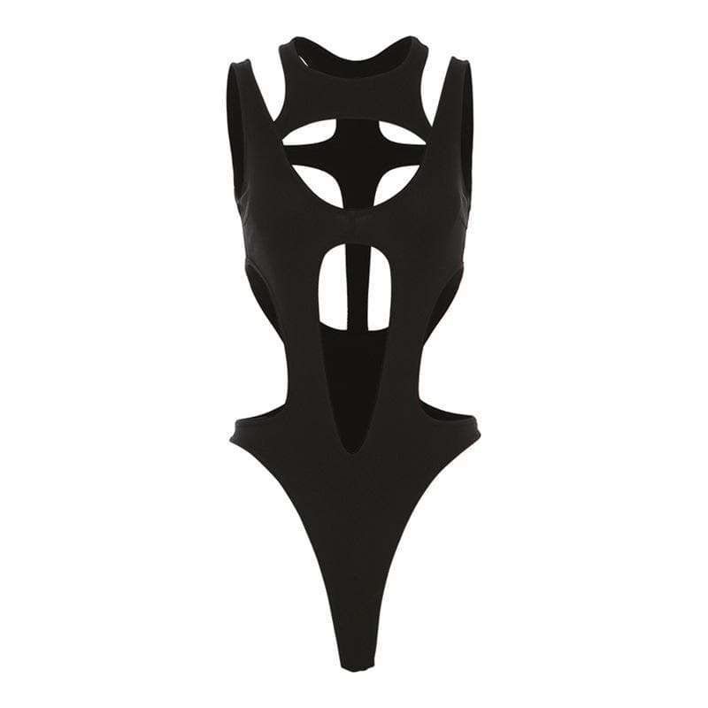 Chic Hollow Backless Bodysuit for Effortless Elegance