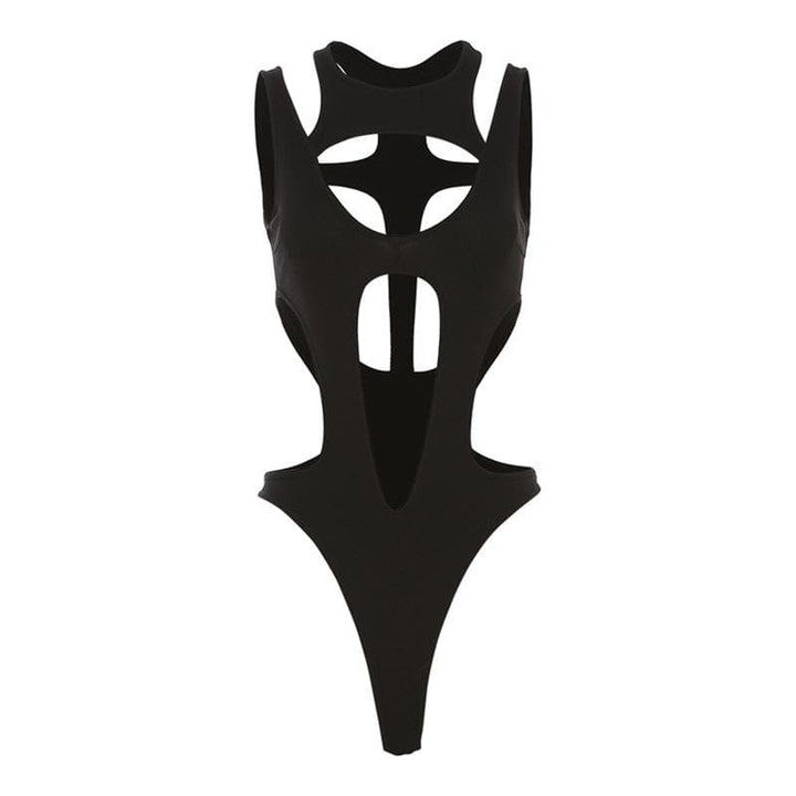 Chic Hollow Backless Bodysuit for Effortless Elegance