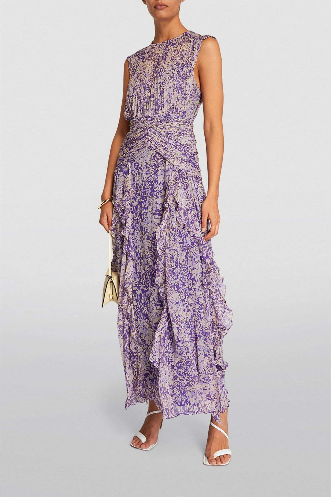 Exquisite Floral Sleeveless Midi Dress